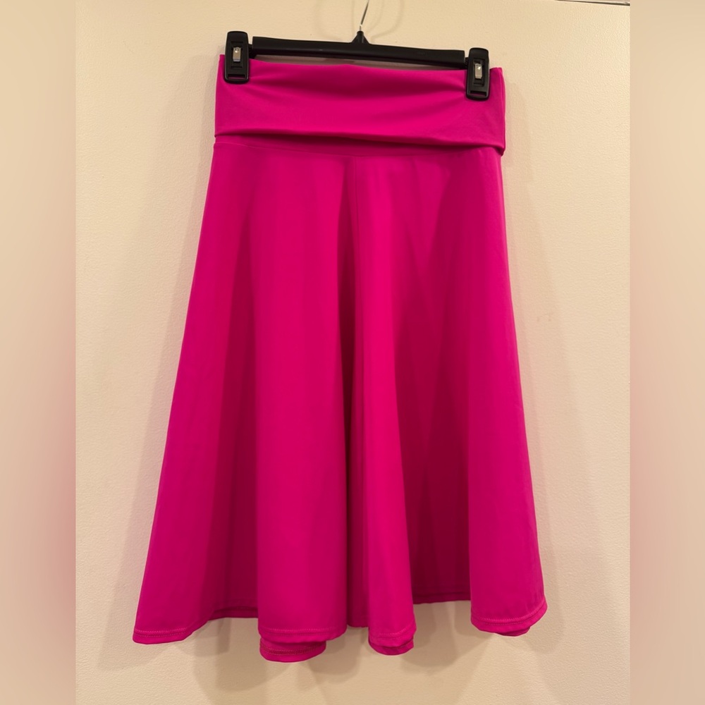 Juicy Couture Hot Pink Fold-Over Nylon Skirt, Medium